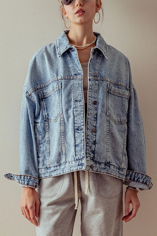 Denim Button-Up Jacket