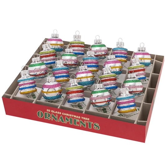 Shiny Brite - Christmas Confetti Shapes & Rounds - 1.25" - Set of 20