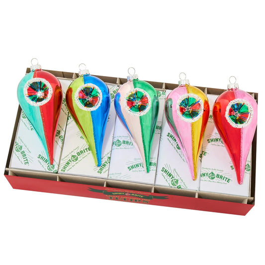 Shiny Brite - Christmas Confetti 5 Count 5" Reflector Tulips