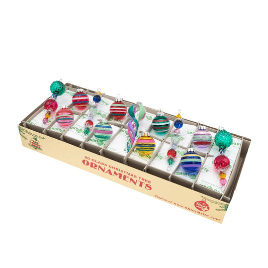 Shiny Brite - Vivid Vintage 13 Count 4" Icicles & 1.25" Rounds