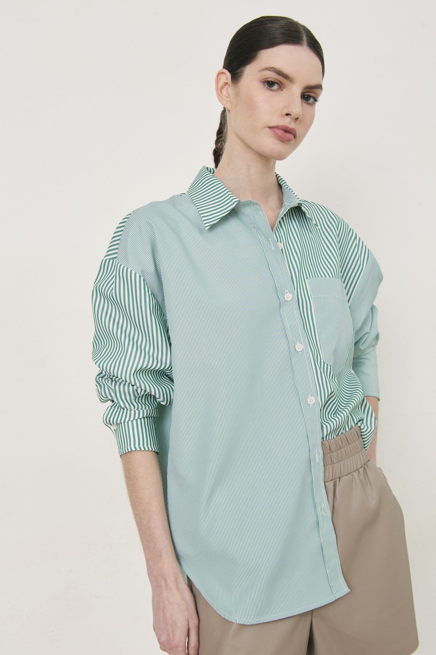 Appel Shirt - Green Stripe