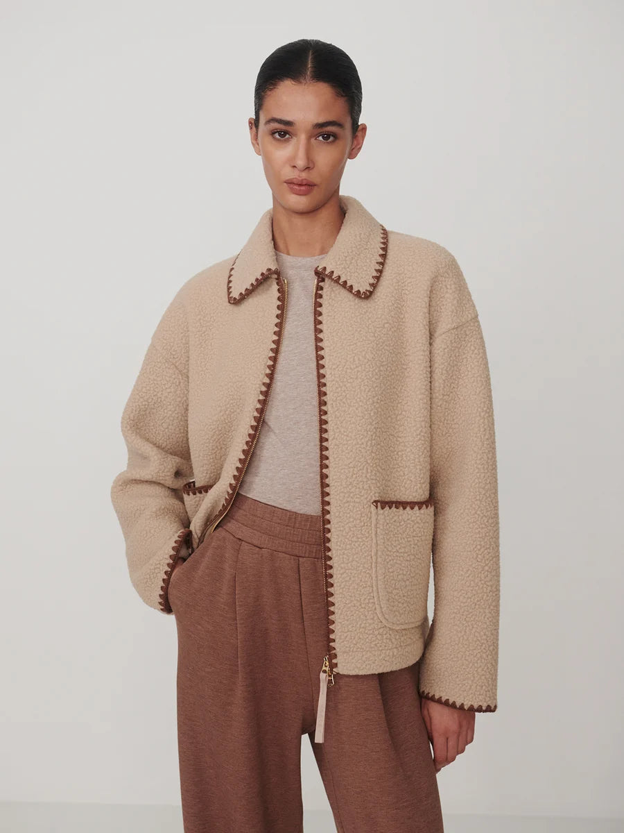 Varley - Ruiko Zip Through Fleece - Light Taupe