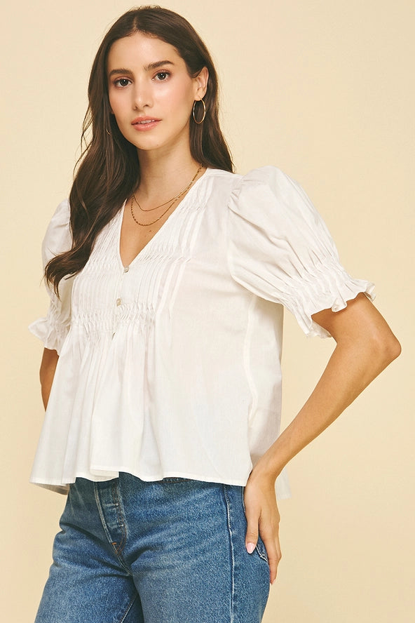 Button Down Blouse - Off White