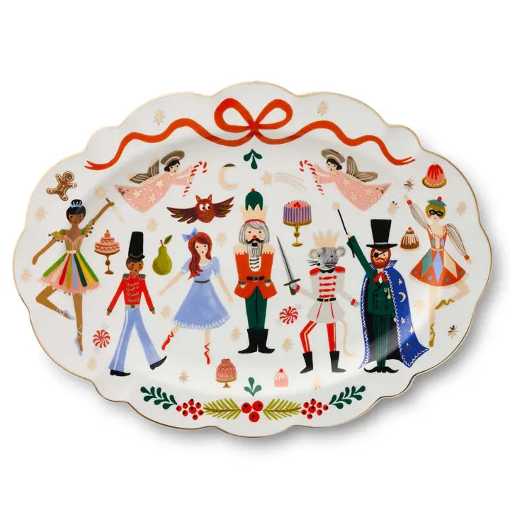 Rifle Paper Co. - Large Porcelain Serving Platter - Nutcracker