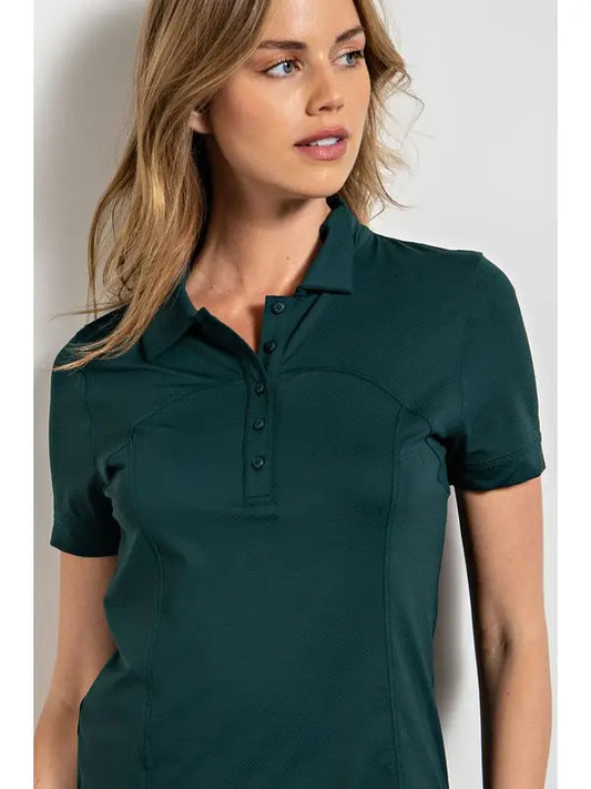Short Sleeve Golf Polo Tee - Midnight Green
