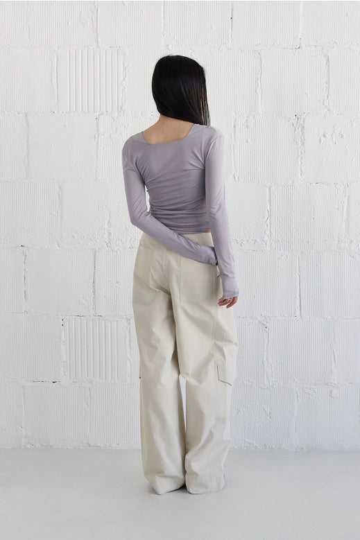 The Madison Top - Light Grey