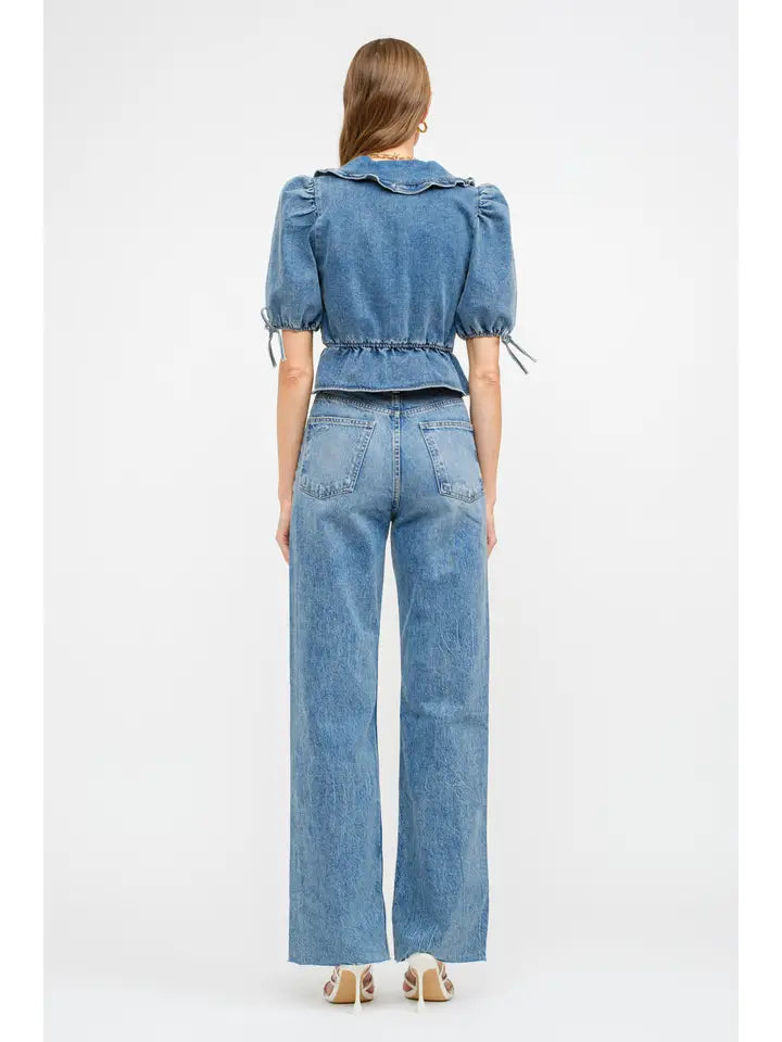 Bridget Blouse - Medium Wash