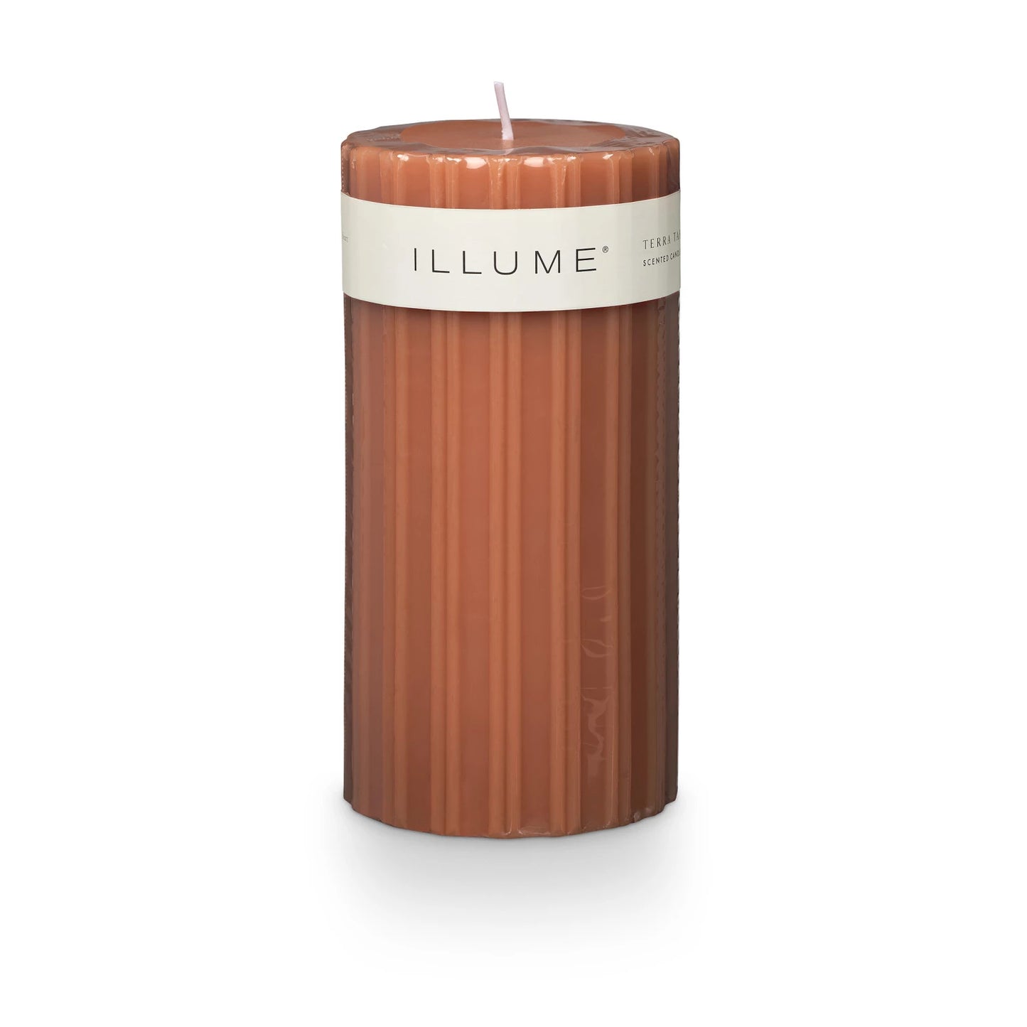 Illume - Medium Fragranced Pillar Candle - Terra Tabac
