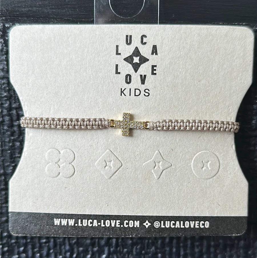 Kids Cross Bracelet - Sepia