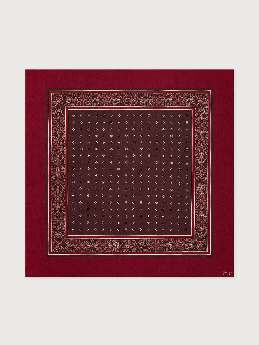 Varley - Wool Blend Border Scarf - Rumba Rose
