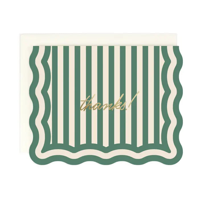 Thanks Striped Card - Boxed Set of 8