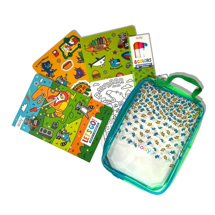 Ooly - Let's Go!: Activity & Coloring Kit - Robo Dinos
