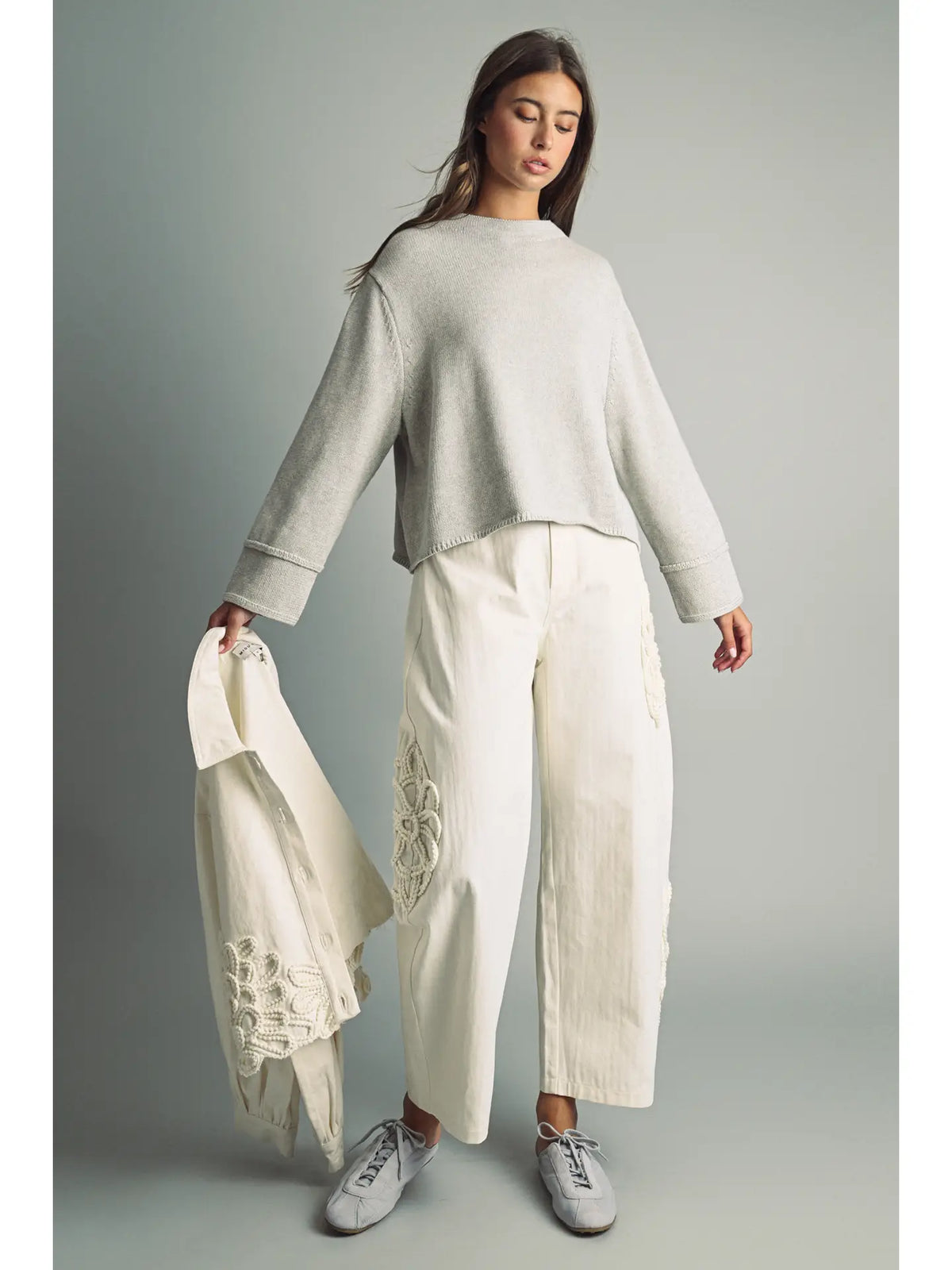 Sweater Top - Heather Grey