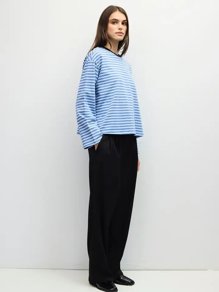 Striped Long Sleeve- Navy
