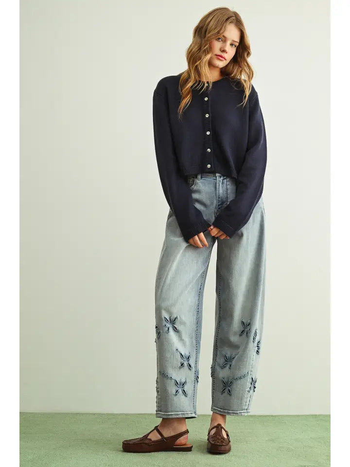 Knitted Cardigan - Navy