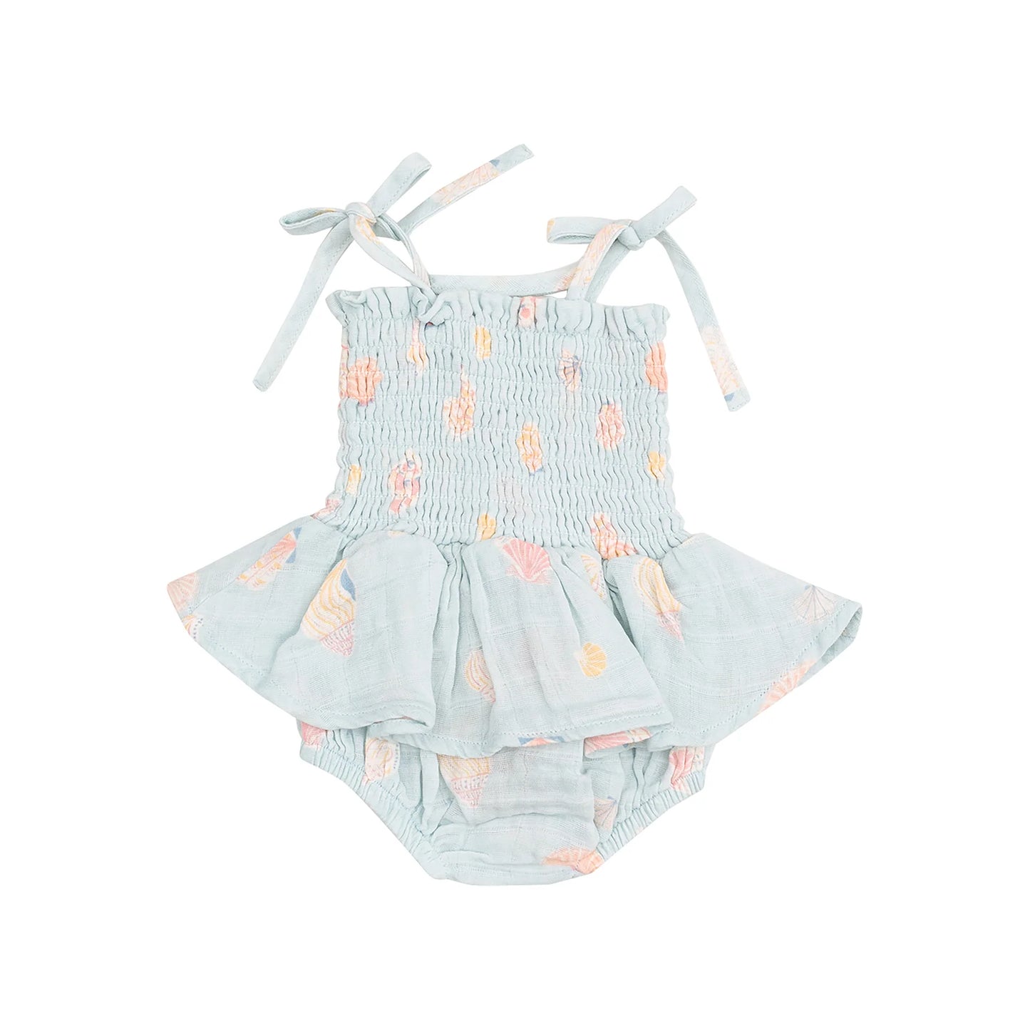 Smocked Bubble with Skirt - Pretty Seashells