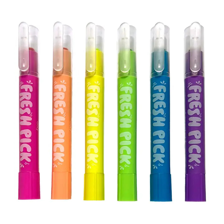 Ooly - Fresh Pick: Apple Scented Gel Crayons - Set of 6
