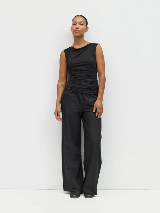 Cowl Neck Modal Top - Black