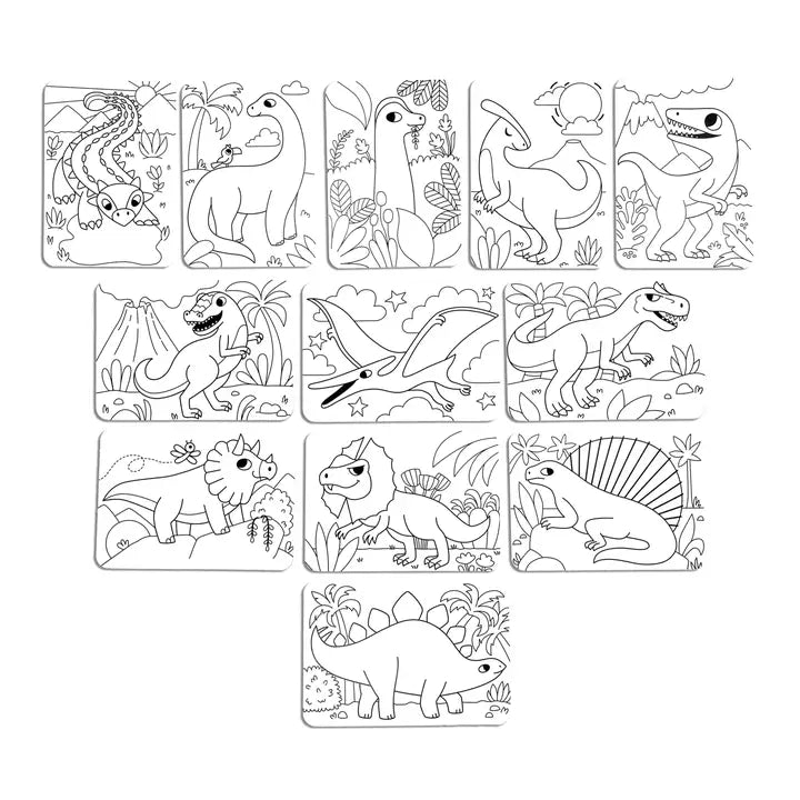 Ooly - Undercover Art: Hidden Pattern Coloring Activity - Dino