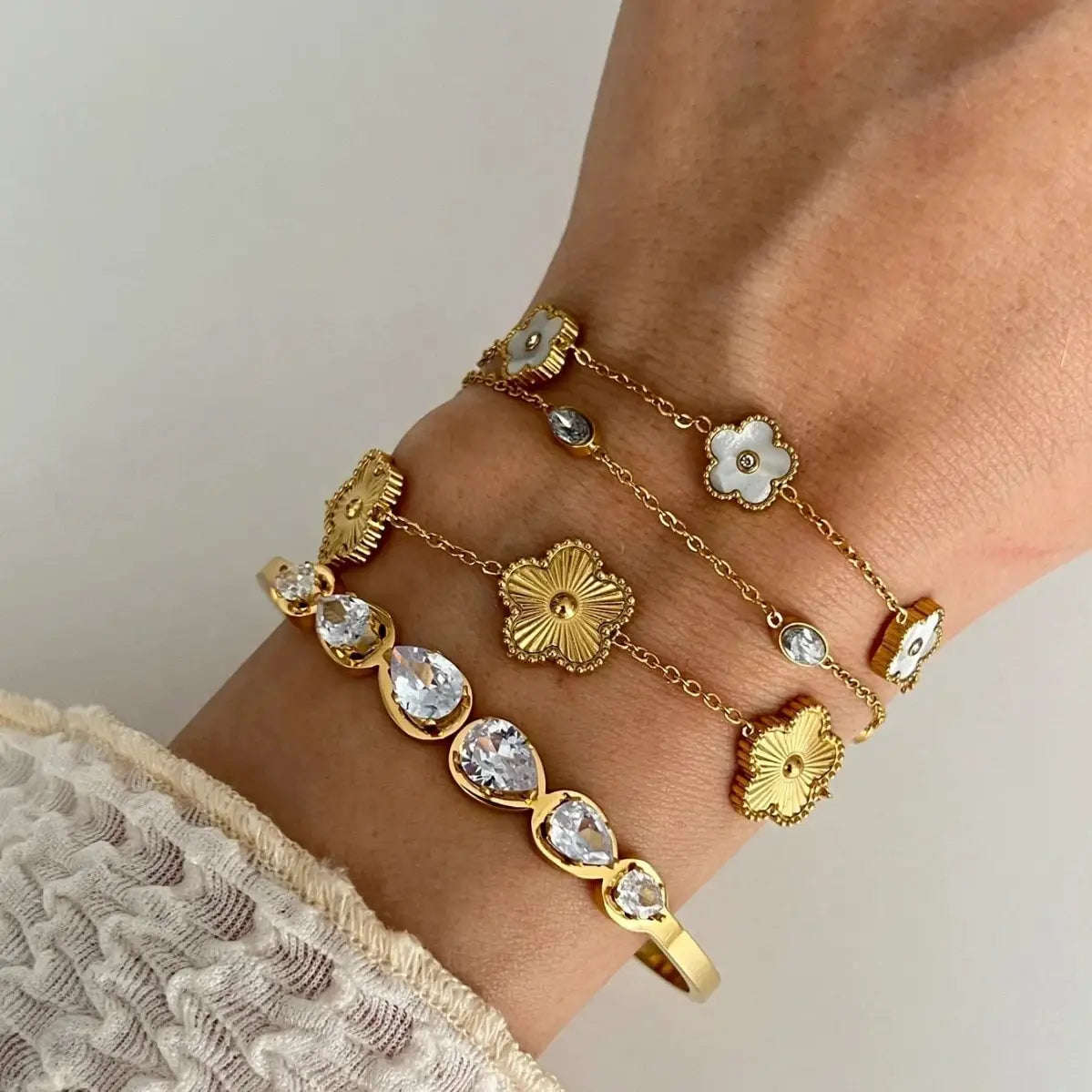 Gold Floral Bracelet