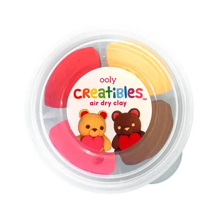 Ooly - Creatibles: Air Dry Clay BFFS Kit - Lovely Bears - Set of 4