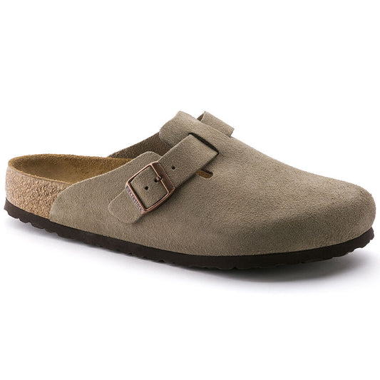 Birkenstock - Women's Boston Soft Footbed - Suede Leather - Taupe