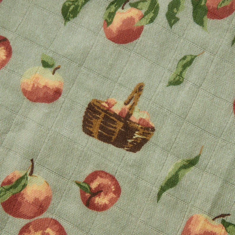 Milkbarn - Organic Muslin Burp Cloth Set - Apple Orchard