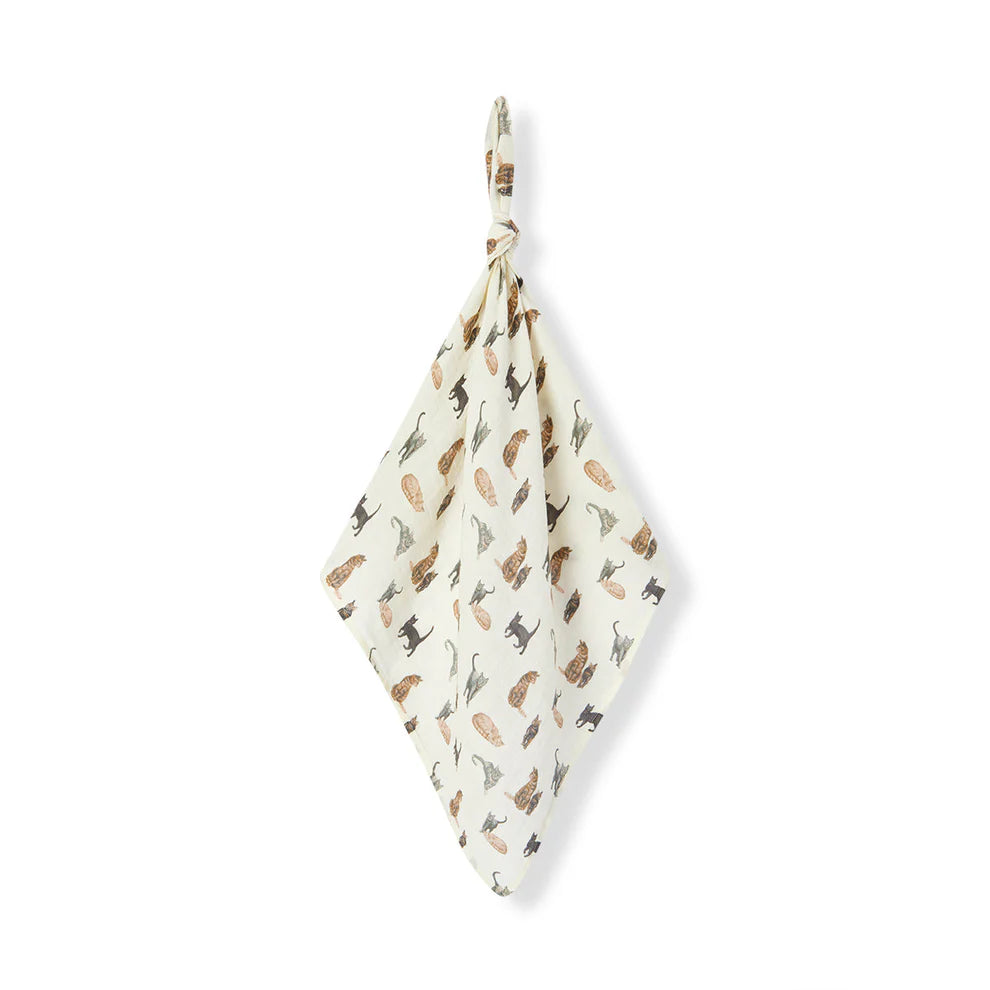 Milkbarn - Organic Muslin Burp Cloth Set - Cat