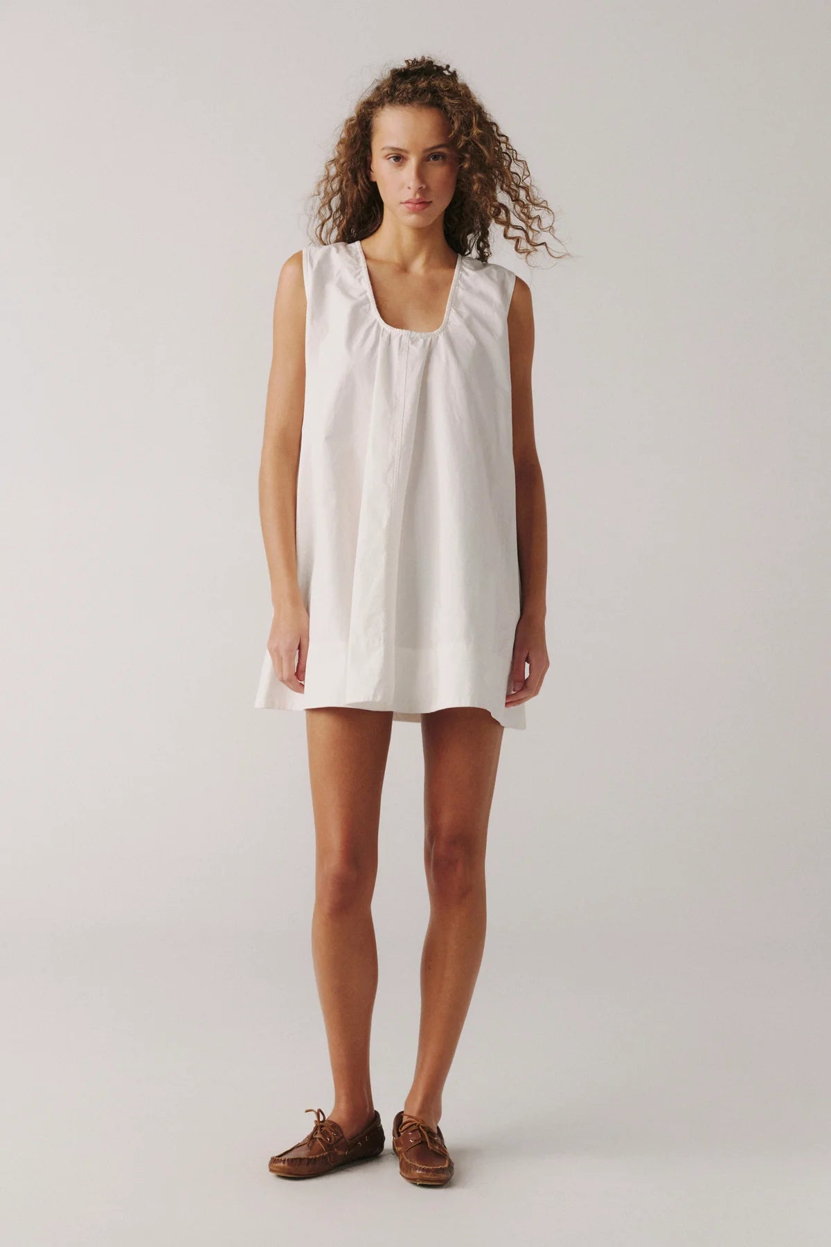 Meadow Line Poplin Dress - Optic