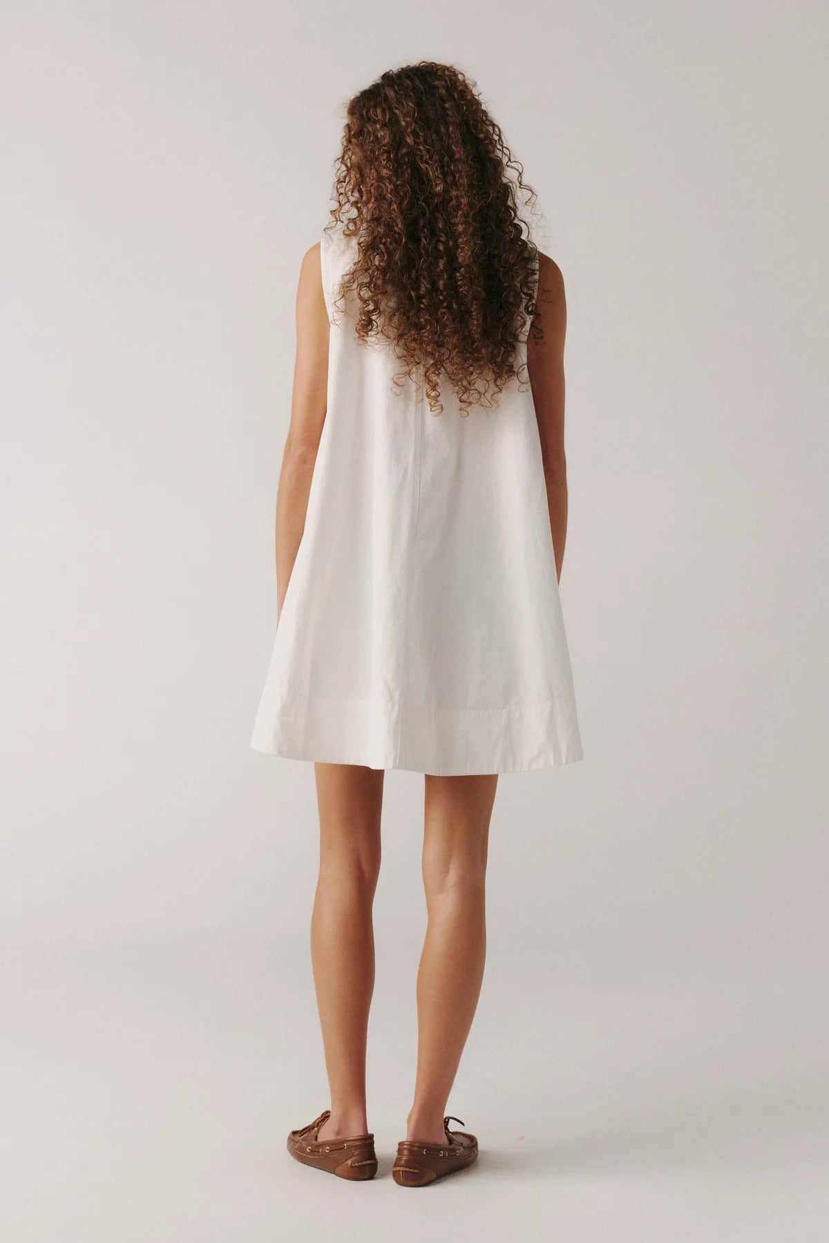 Meadow Line Poplin Dress - Optic
