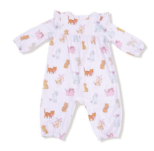 Ruffle Sleeve Romper - Fancy Pets