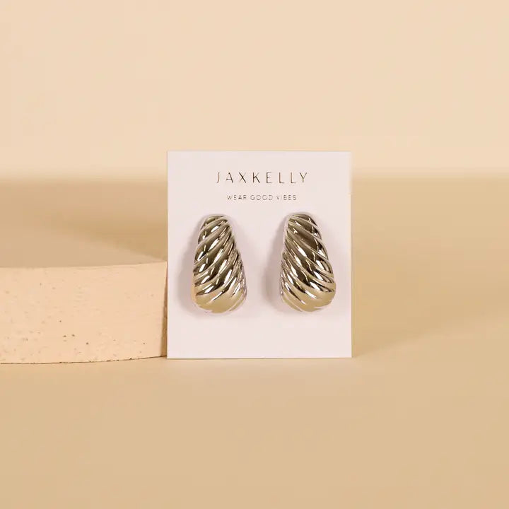 Bold Swirl Earring - Silver