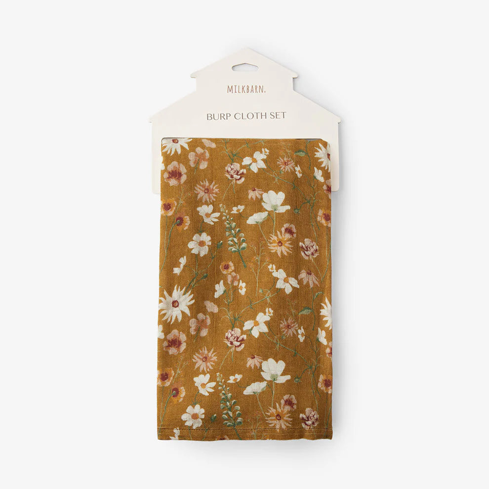 Milkbarn - Organic Muslin Burp Cloth Set - Wildflowers