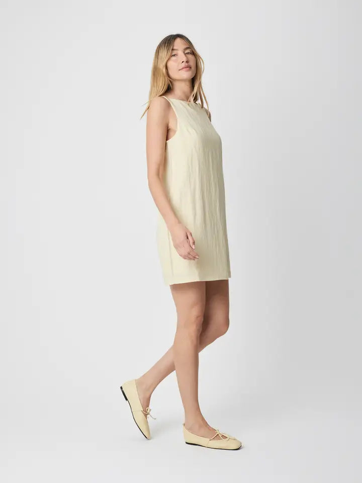 Open Back Summer Midi Dress - Butter Yellow