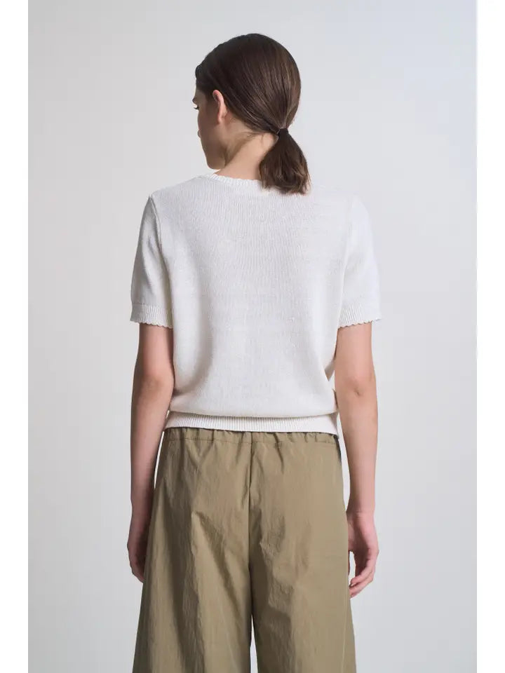 Grade + Gather - Cotton Linen Basic Sweater