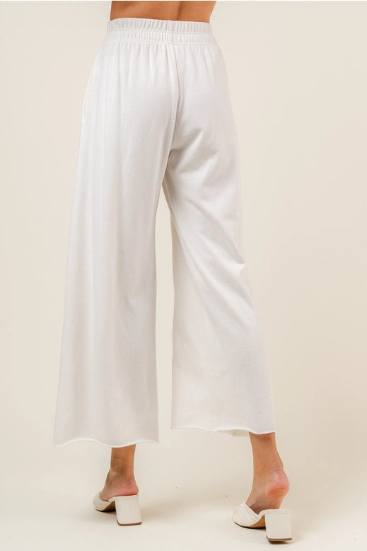 Raglan French Terry Top + Pant Set - White