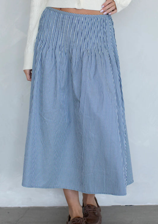 Sloane Skirt - Blue Stripe