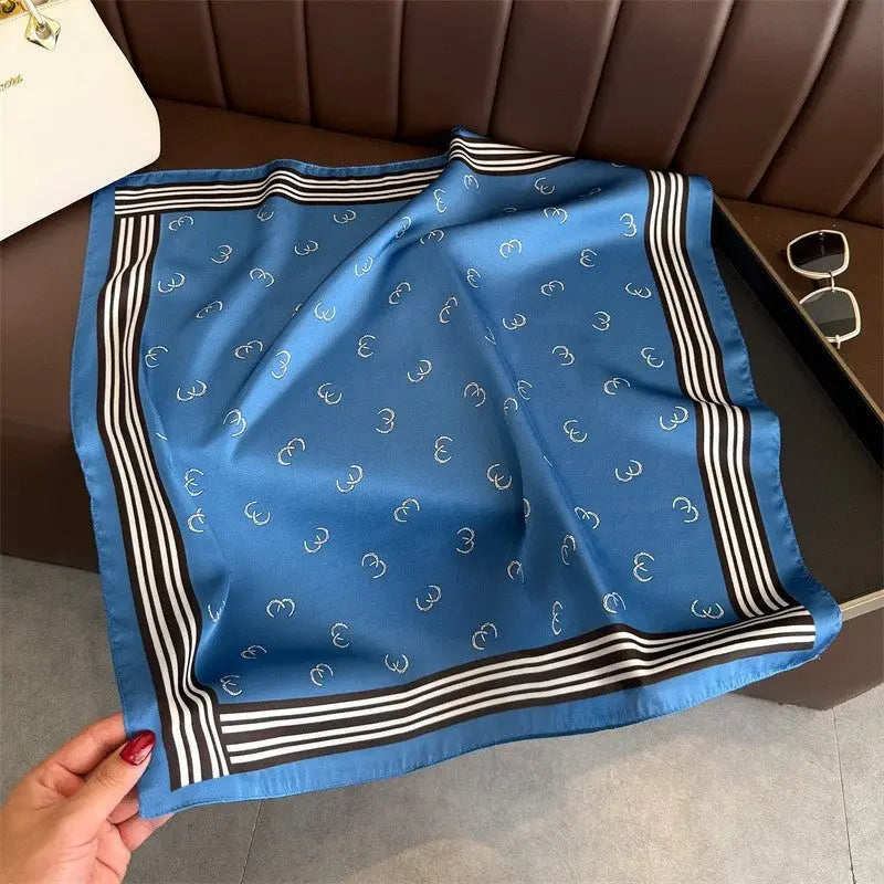 Silk Scarf - Blue