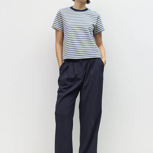 Stripe Tee - Blue, Cream + Navy