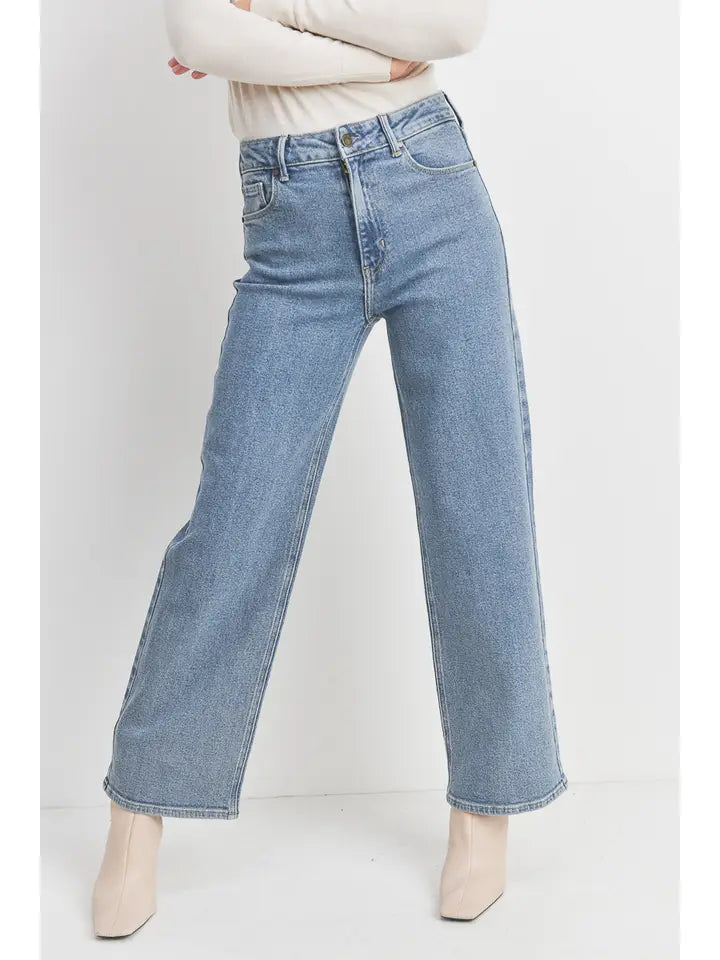 High Rise Full Length Jean - Light Denim