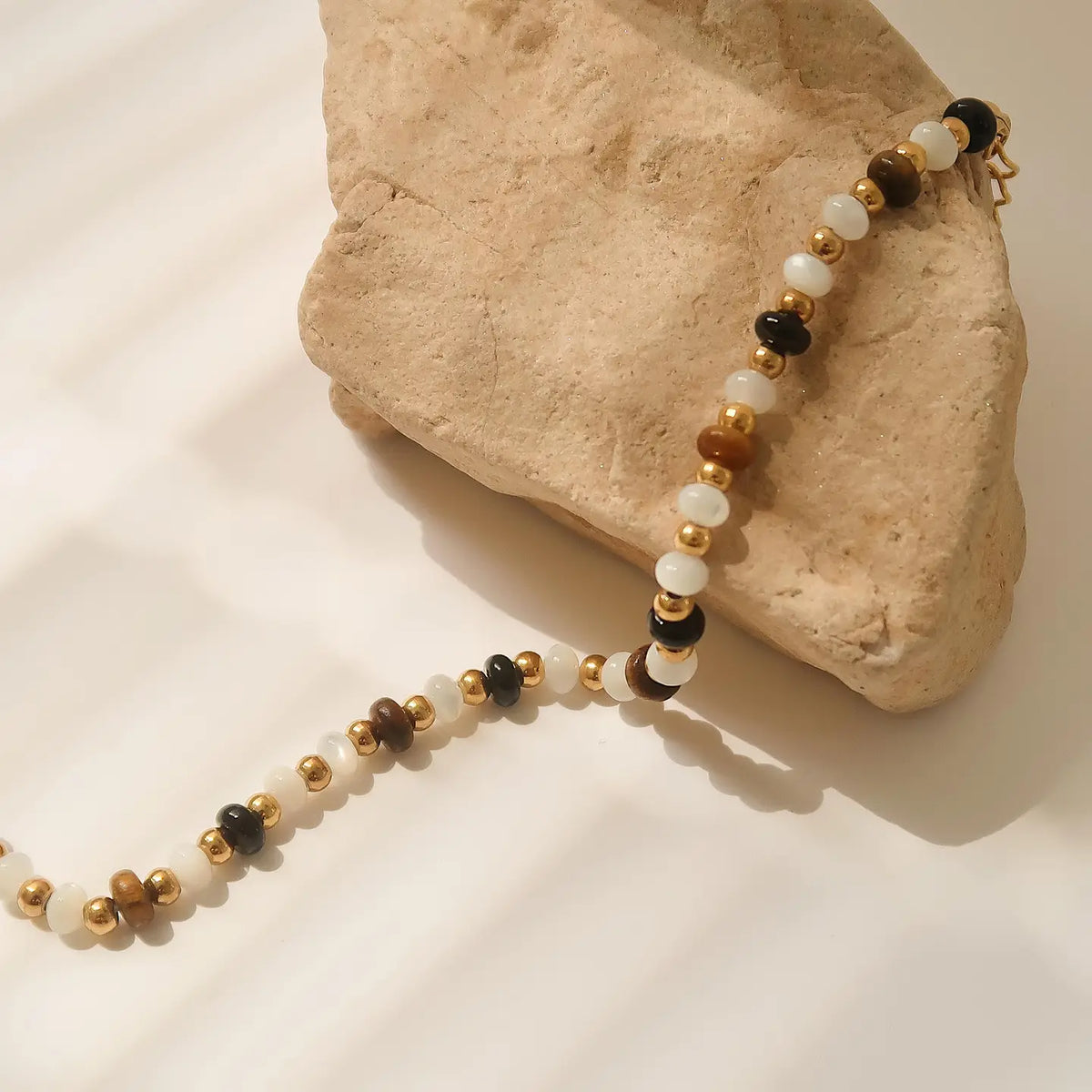 Arrow 18K Non-Tarnish Boho Beaded Necklace - Gold