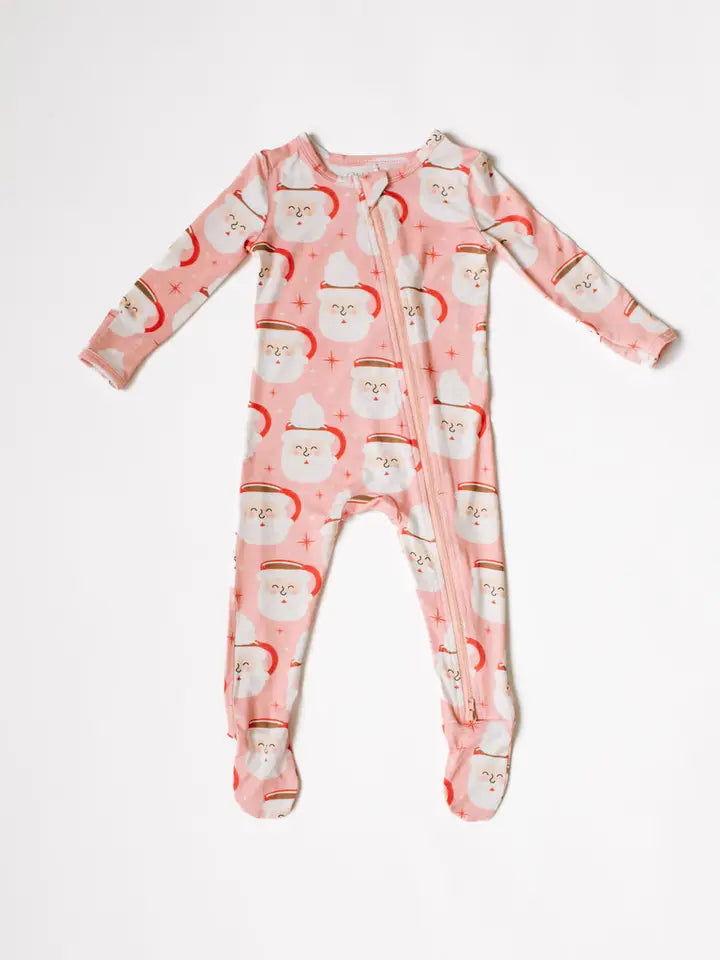 Holiday Zipper Bamboo Pajama - Santa Cocoa