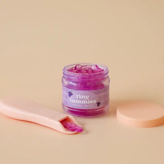 Tiny Harlow - Tiny Tummies - Food Jar + Spoon Set - Grape Jelly