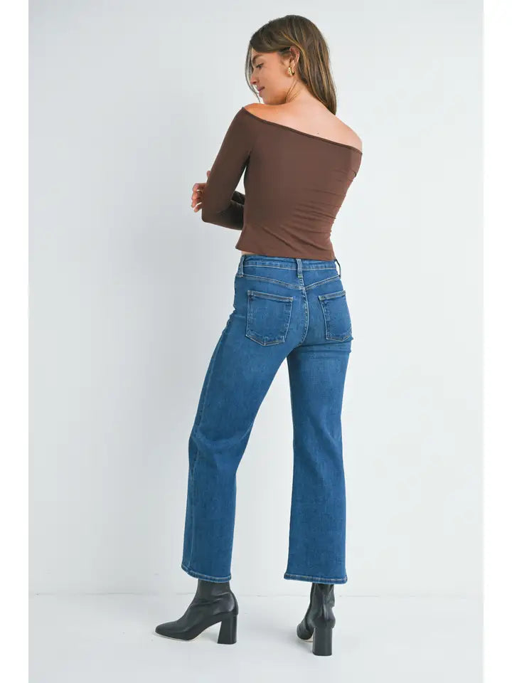 Classic High Rise Wide Leg - Dark Denim