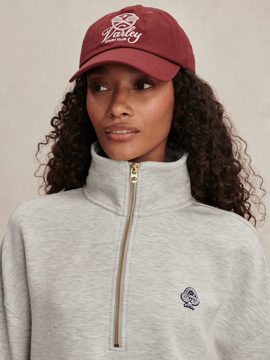 Varley - Bertie Half Zip Sweat - Light Grey