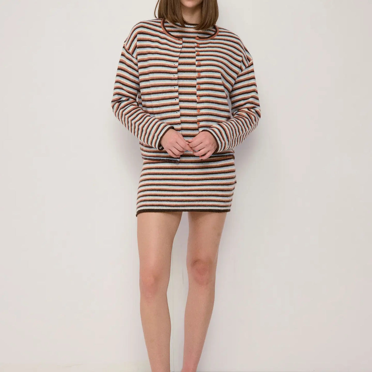 The Cathy Cardigan - Brown Multi