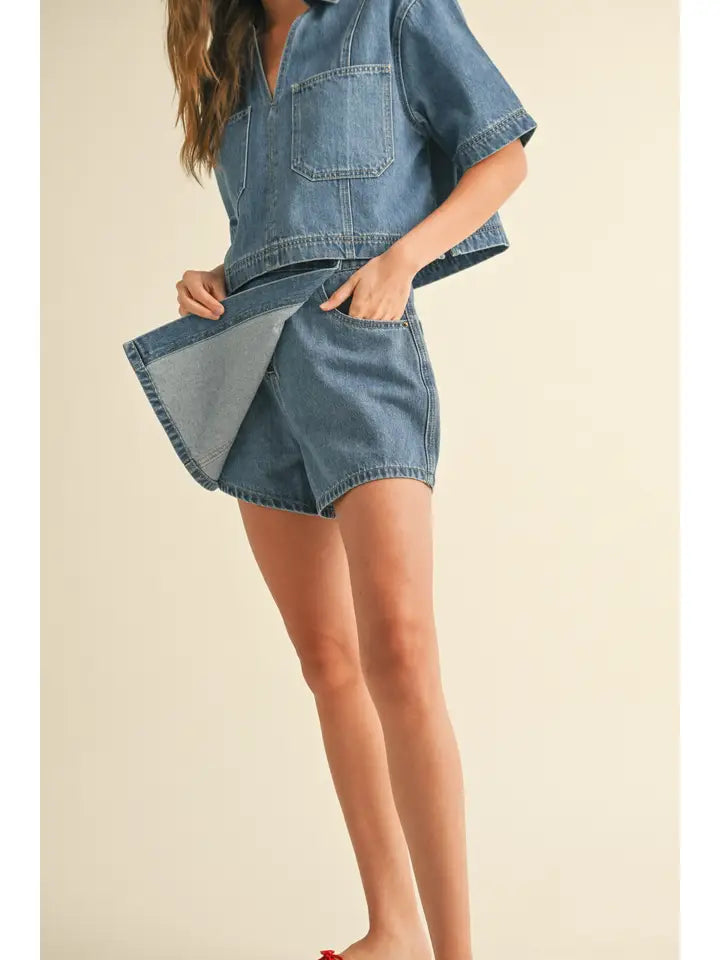 Denim Skort