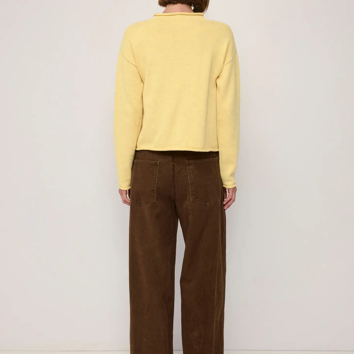 Raw Hem Button Down Cardigan - Yellow