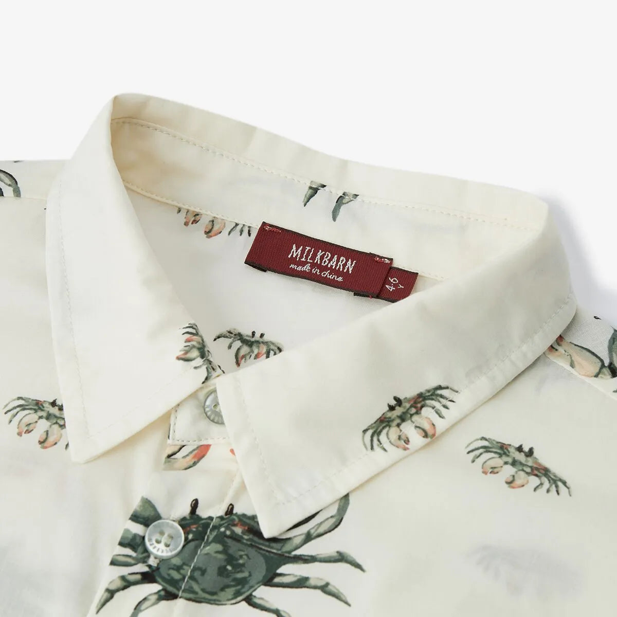 Milkbarn - Button Up Shirt + Short Set - Coastal Crab
