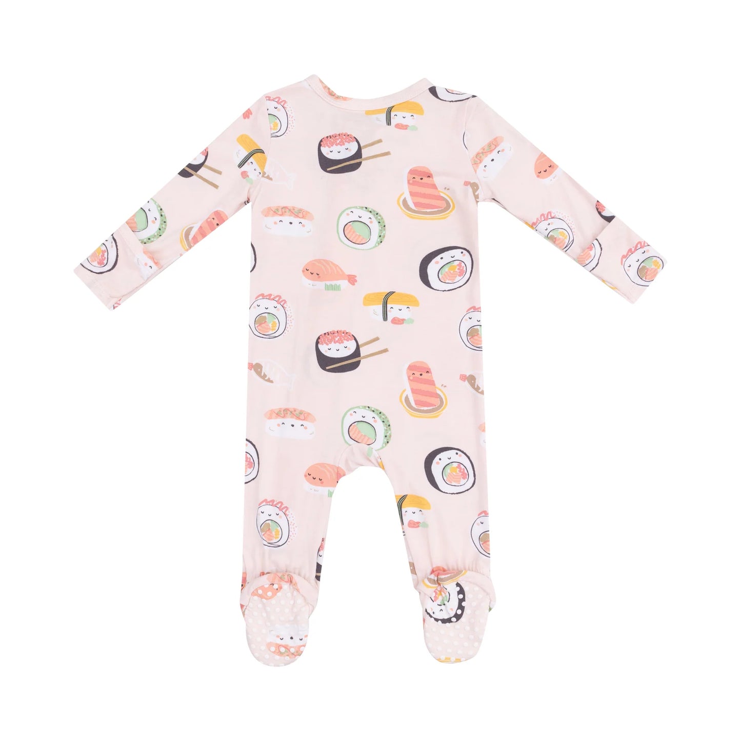 Two Way Zipper Footie - Sushi - Pink